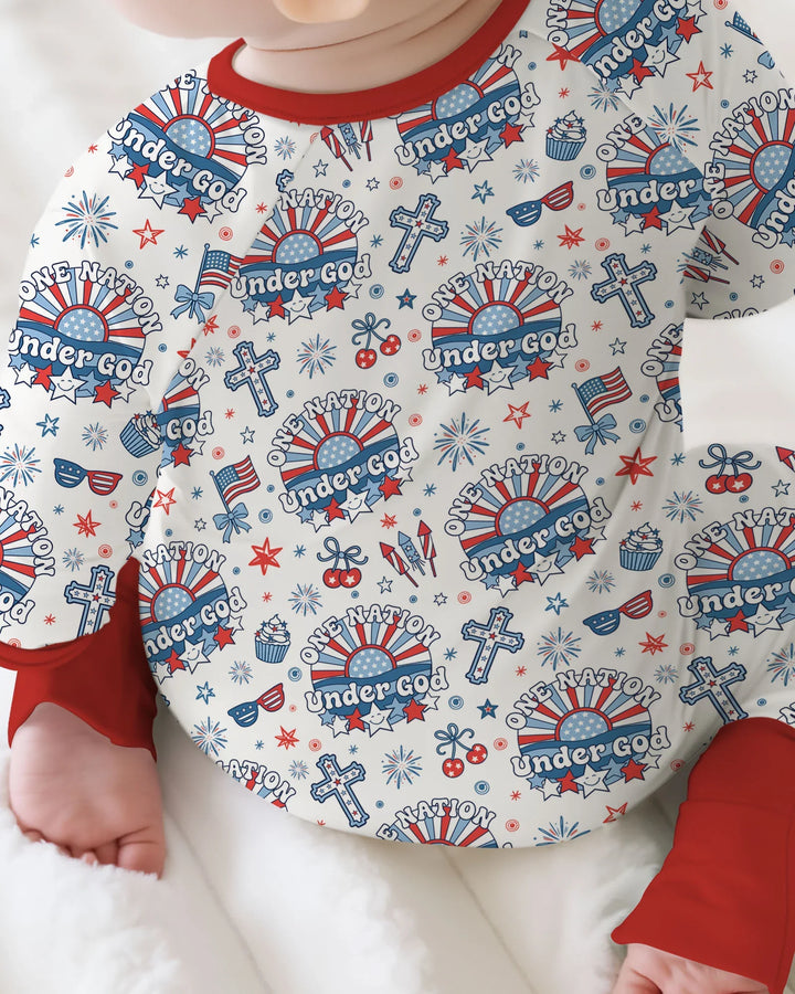 One Nation Under God Family Matching Bamboo Convertible Zippy