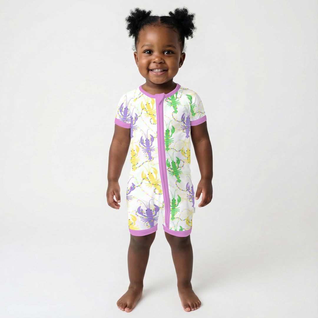 Mardi Gras Crawfish Family Matching Shorty Zippy