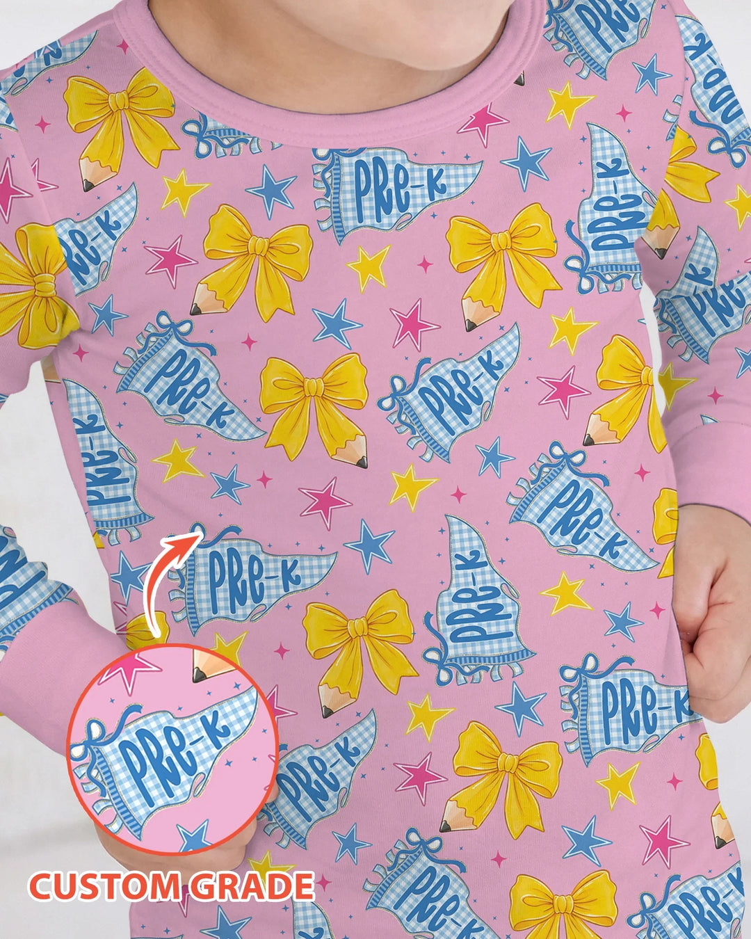 Conjunto de pijama de dos piezas de bambú con mangas largas, plantilla PERSONALIZADA