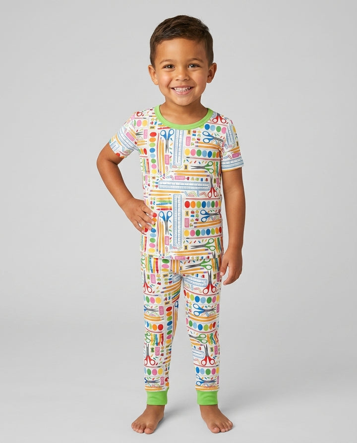 Craft Corner Bamboo Two Piece Short Sleeve Pajama Set