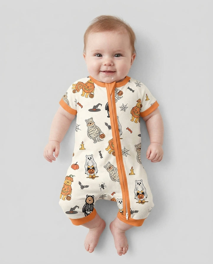 Retro Trick Or Treat Bamboo Shorty Zippy