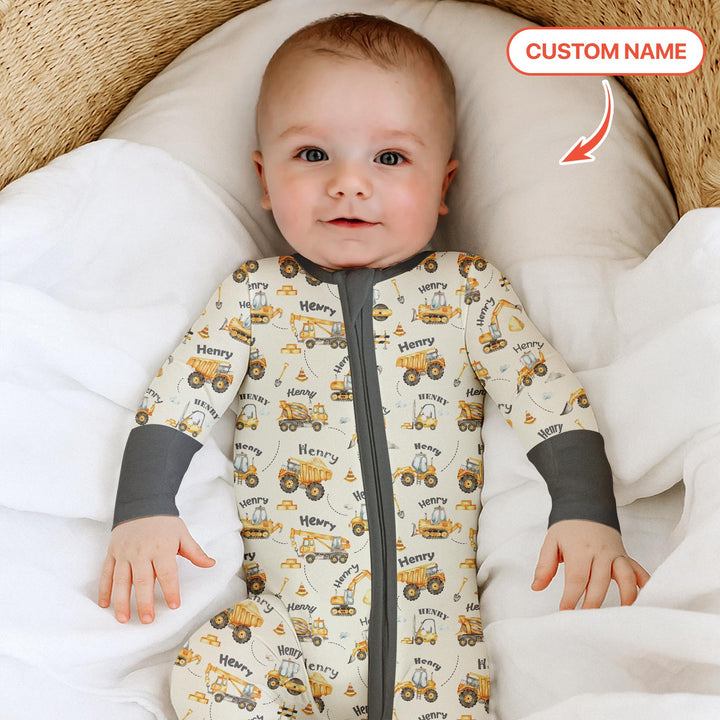 Constructions Machines Custom Name Convertible Zippy