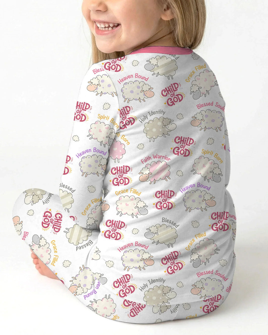 A Child Of God Girl Bamboo Two Piece Long Sleeve Pajama Set