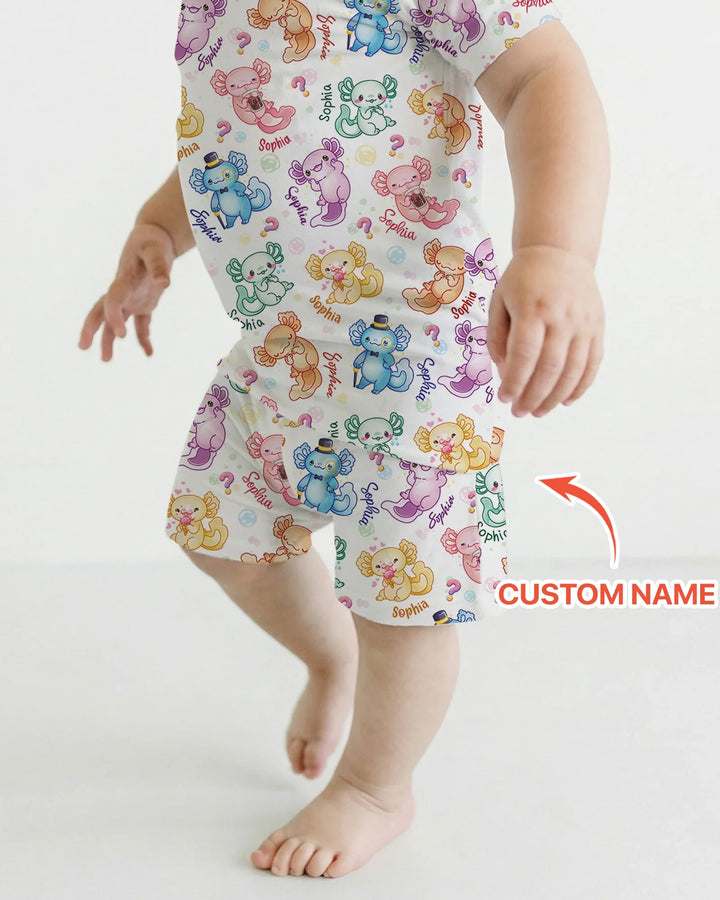 I Axololt Questions Bamboo Two Piece Short Sleeve Short Pajama Set