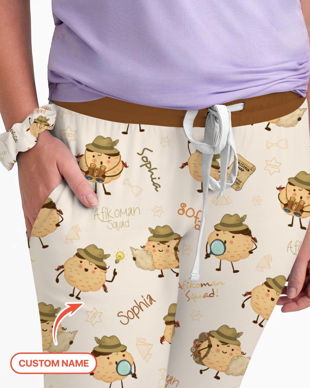 Custom Name Passover Afikoman Women Pajama Set