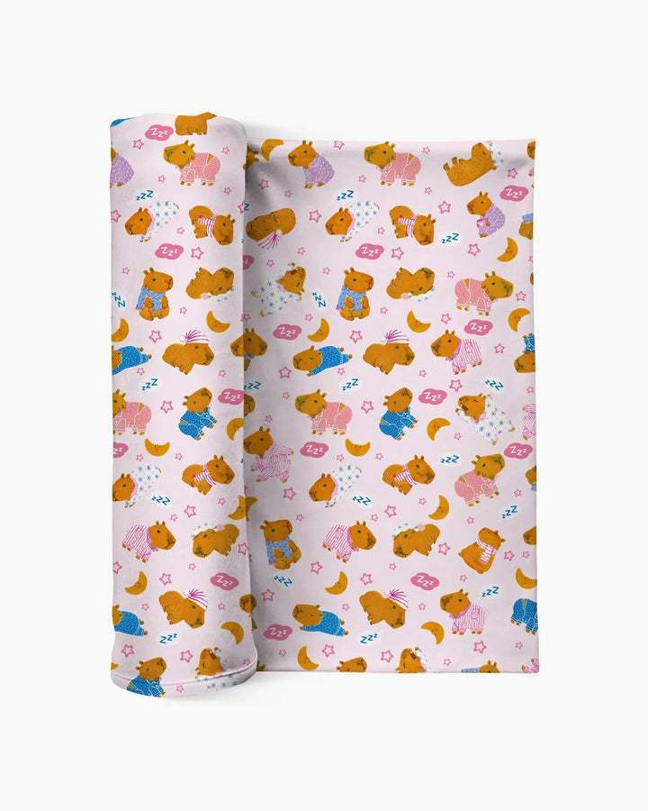 Capyjama Family Matching swaddle blanket