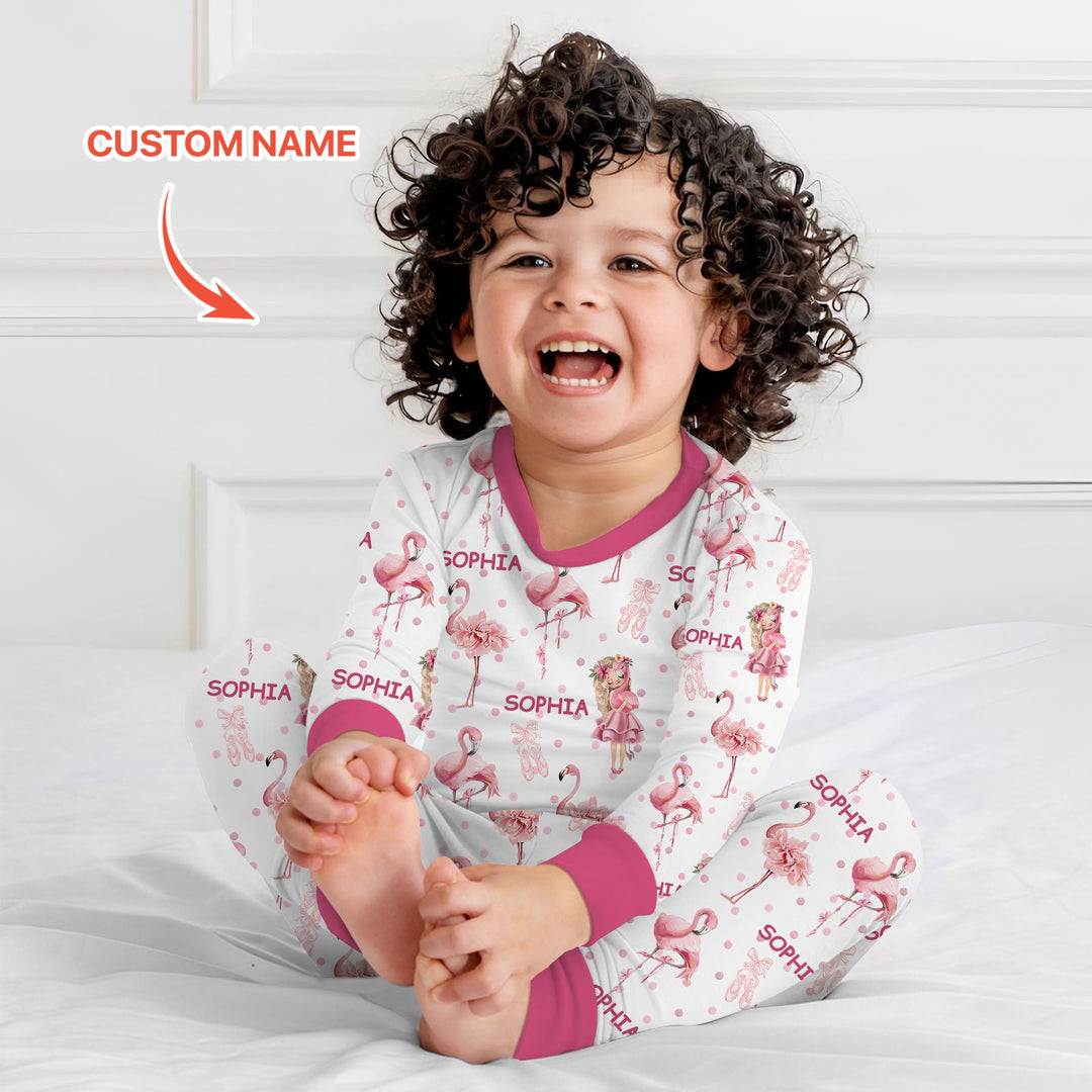 Little Ballerina Dreams Two Piece Long Sleeve Pajama Set