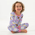 Pijama de dos piezas de bambú de manga larga Pawty Floral