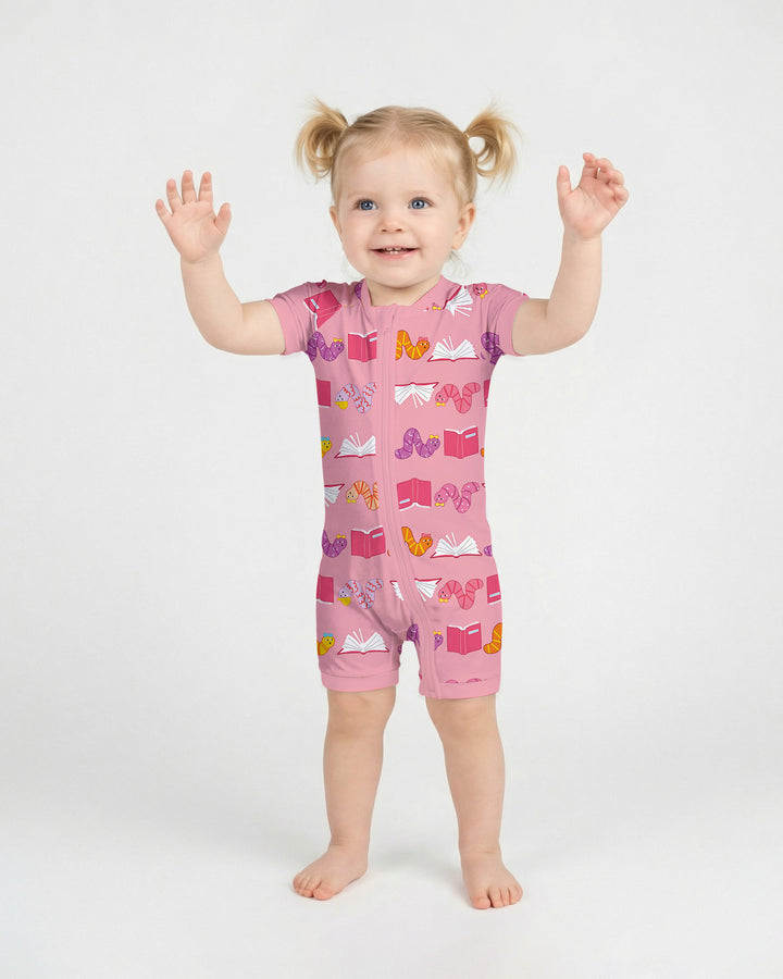 Bookworm Family Matching Bamboo Shorty Zippy