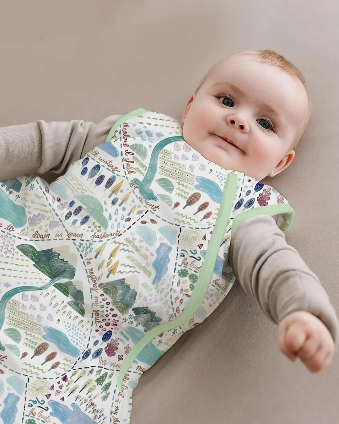 Whimsical Psalms 23 Map Sleep Bag