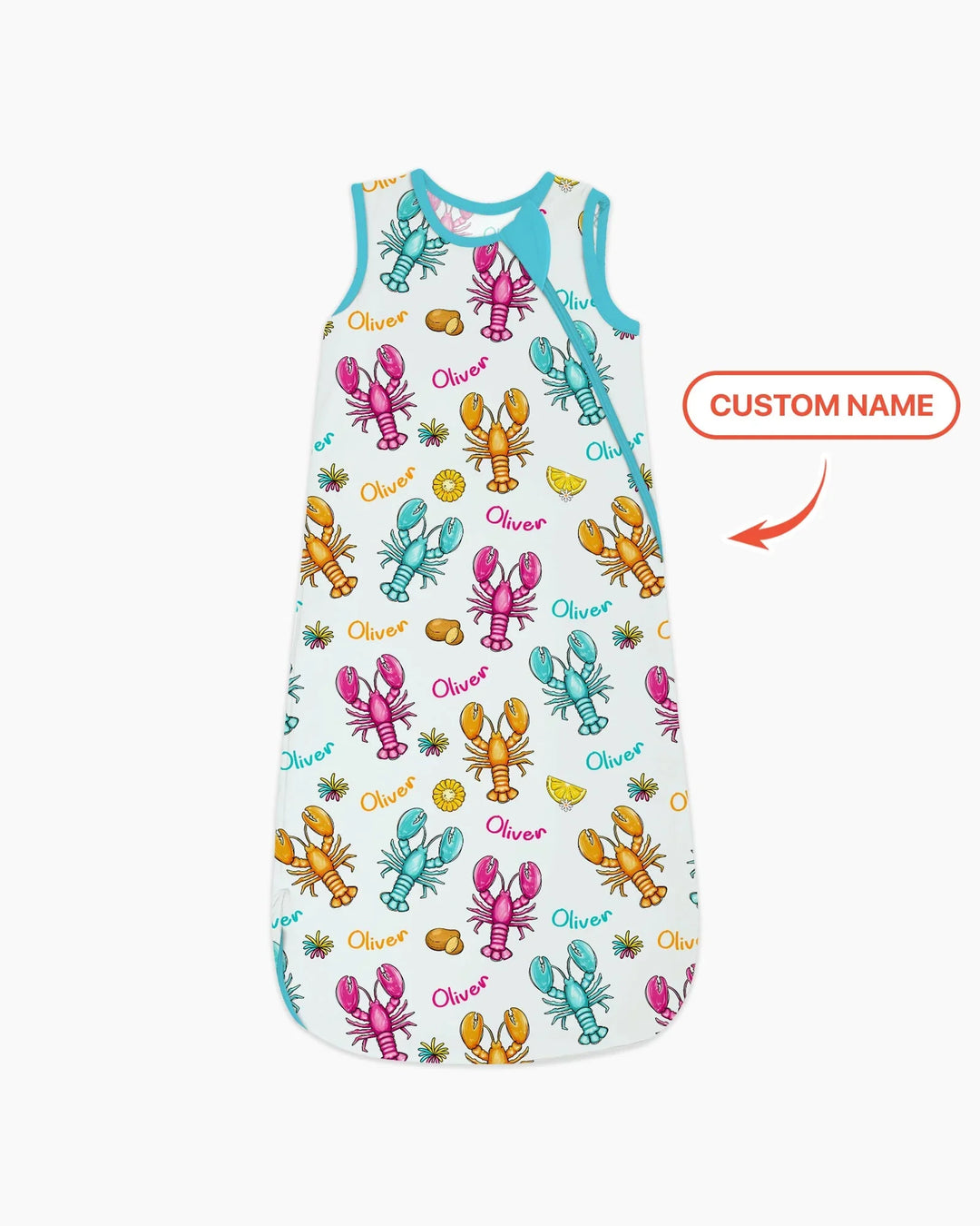 Custom Name Crawfish Crew Bamboo Sleep Bag