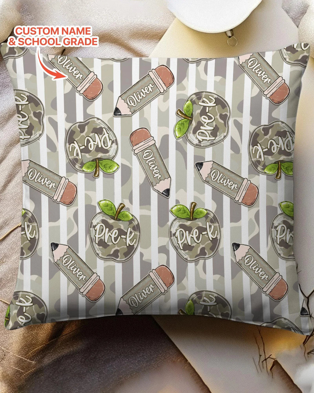 Plantilla de funda de almohada de bambú personalizada
