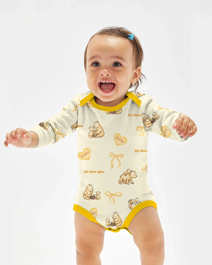 Sweat Yellow Mama Bear Bodysuit