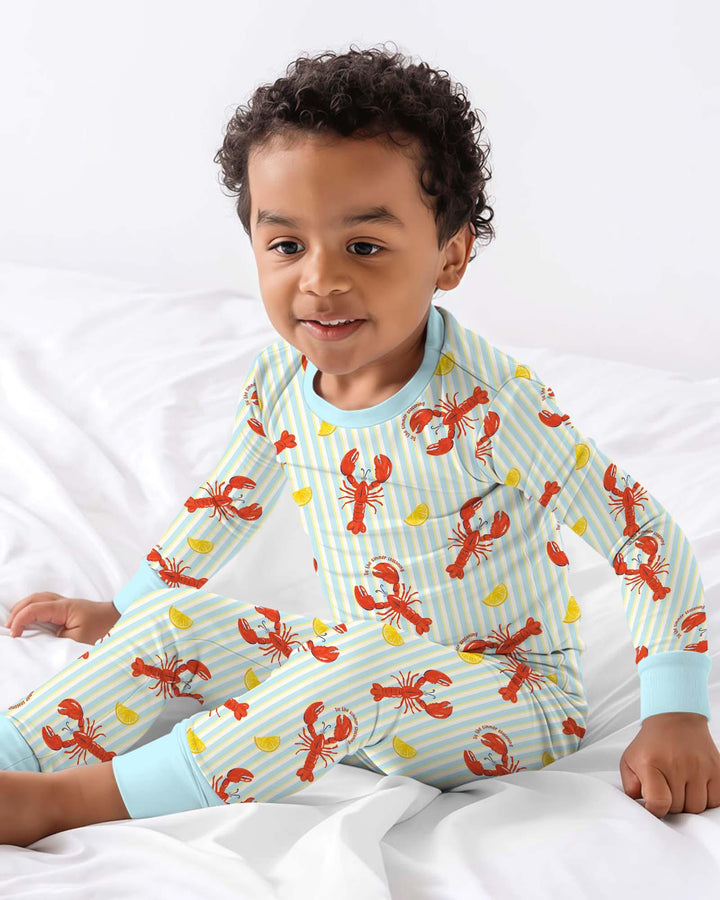 Crawfish Pinch Bamboo Two Piece Long Sleeve Pajama Set
