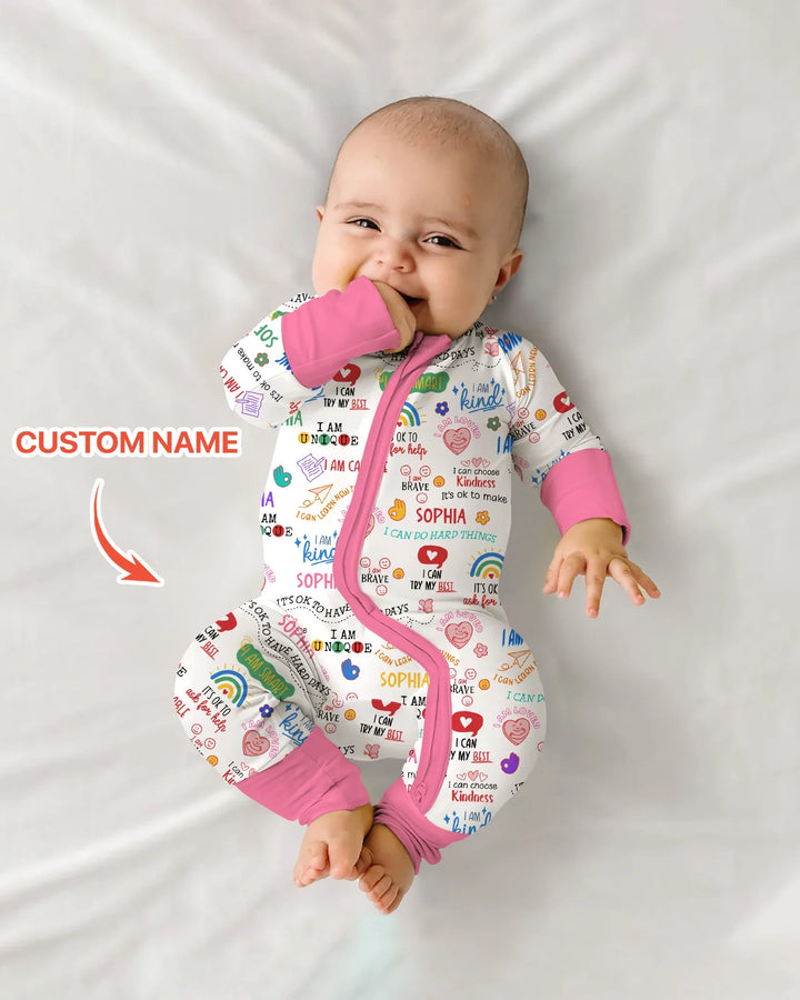 Daily Affirmations Matching Mommy & Baby Bamboo Convertible Zippy