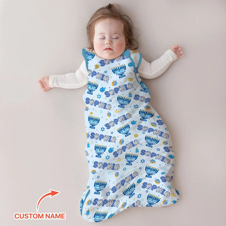 Custom name My First Hanukkah 2025 Sleep Bag