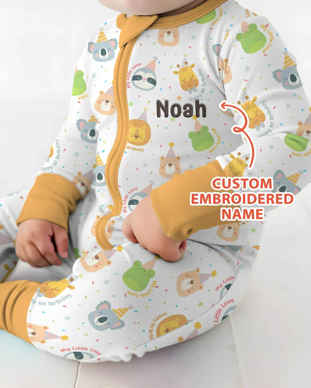 Gerippte Babykleidung mit individuellem Foto - Weich &amp; Skizzenhaft