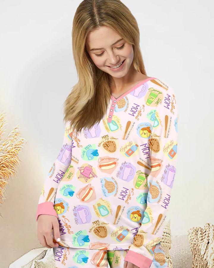 SoftBall Mom Saves The Days Women Pajama Set
