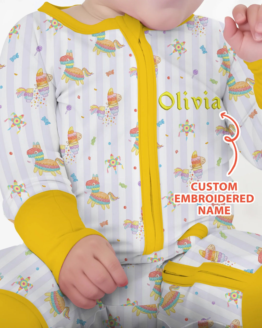 Personalized Embroidered Name Cinco De Mayo Bamboo Convertible Zippy