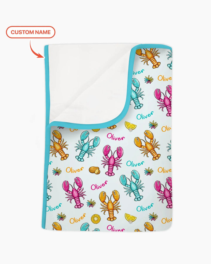 Custom Name Crawfish Crew Bamboo Blanket