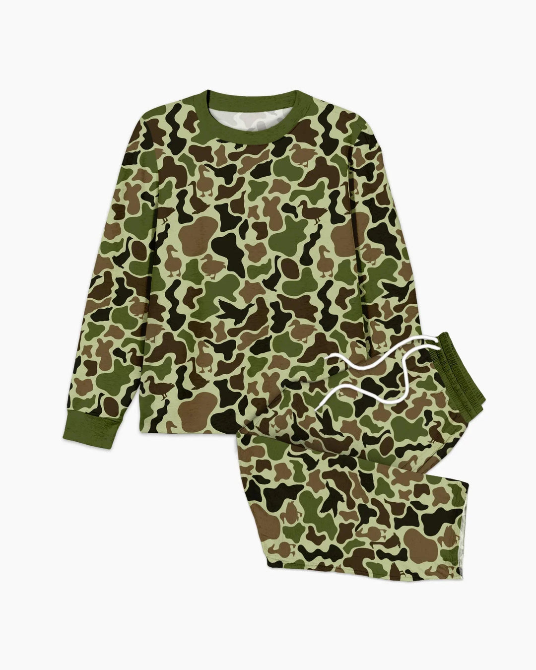 Mallard Duck Hunting Camouflage Men's Pajama Set