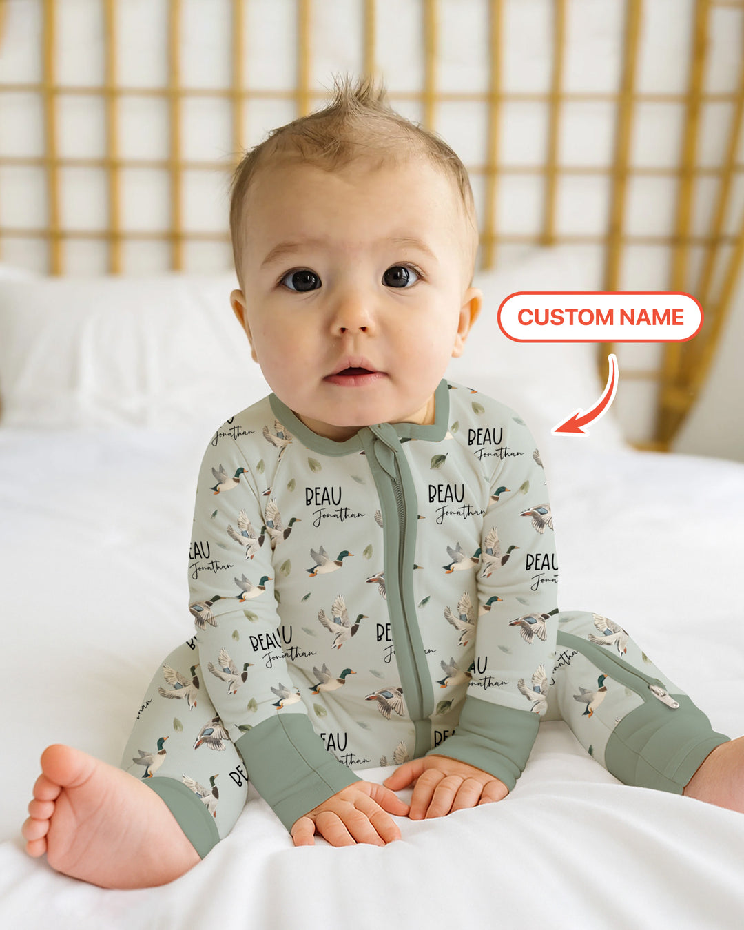 Custom Name Mallard Duck Convertible Zippy