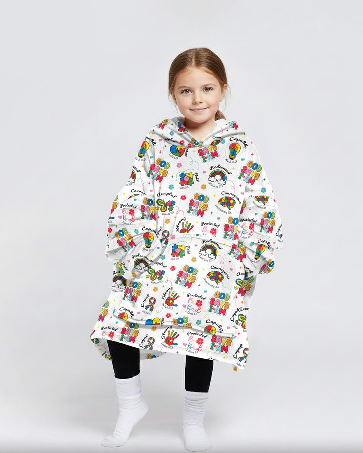 God Says I am Different Wearable Blanket Hoodie