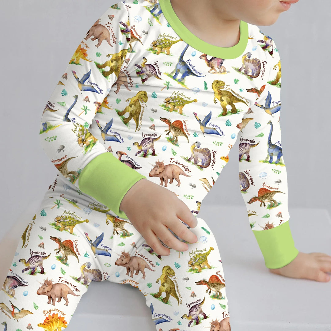 Dino Dreamland Two Piece Long Sleeve Pajama Set