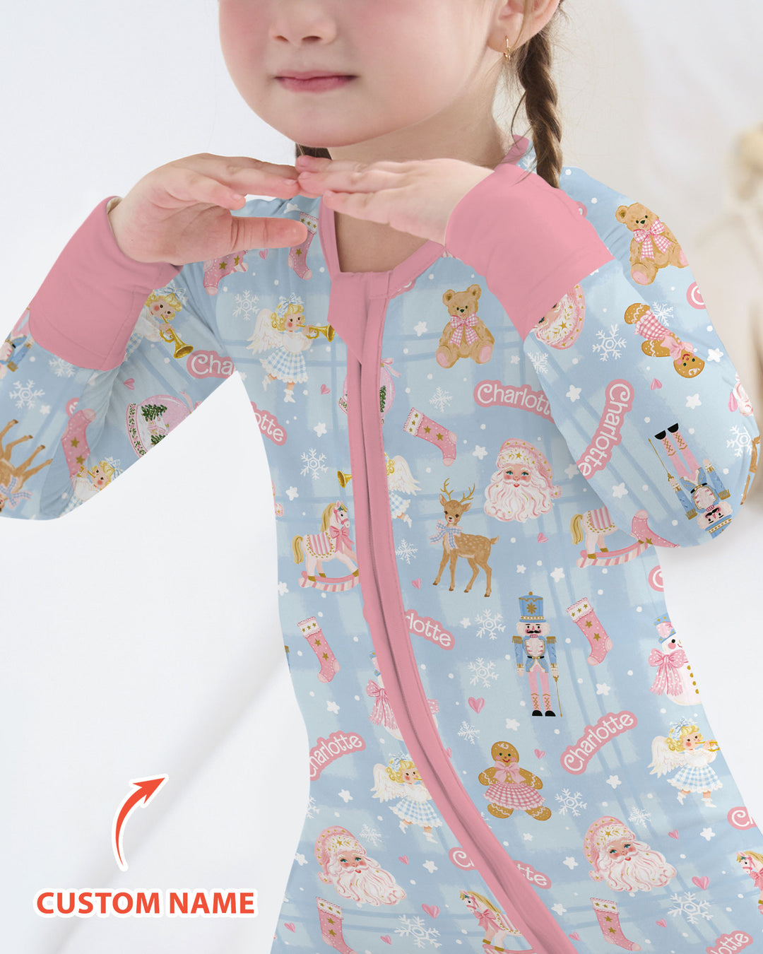 Custom Name Winter Wonderland Bamboo Convertible Zippy