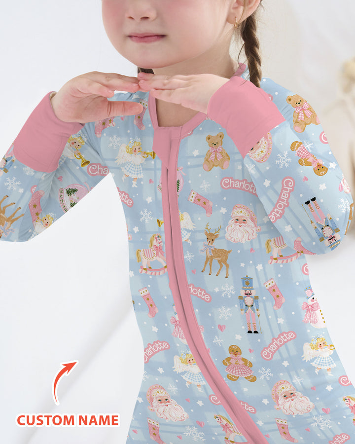Custom Name Winter Wonderland Bamboo Convertible Zippy
