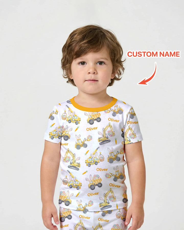 Zweiteiliges Pyjama-Set mit kurzen Ärmeln und Shorts im Sommer-Design