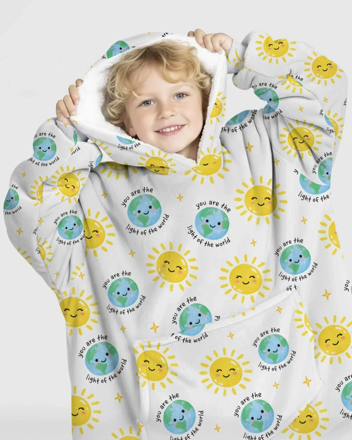 Matthew 5:14 Light of the World Wearable Bamboo Blanket Hoodie
