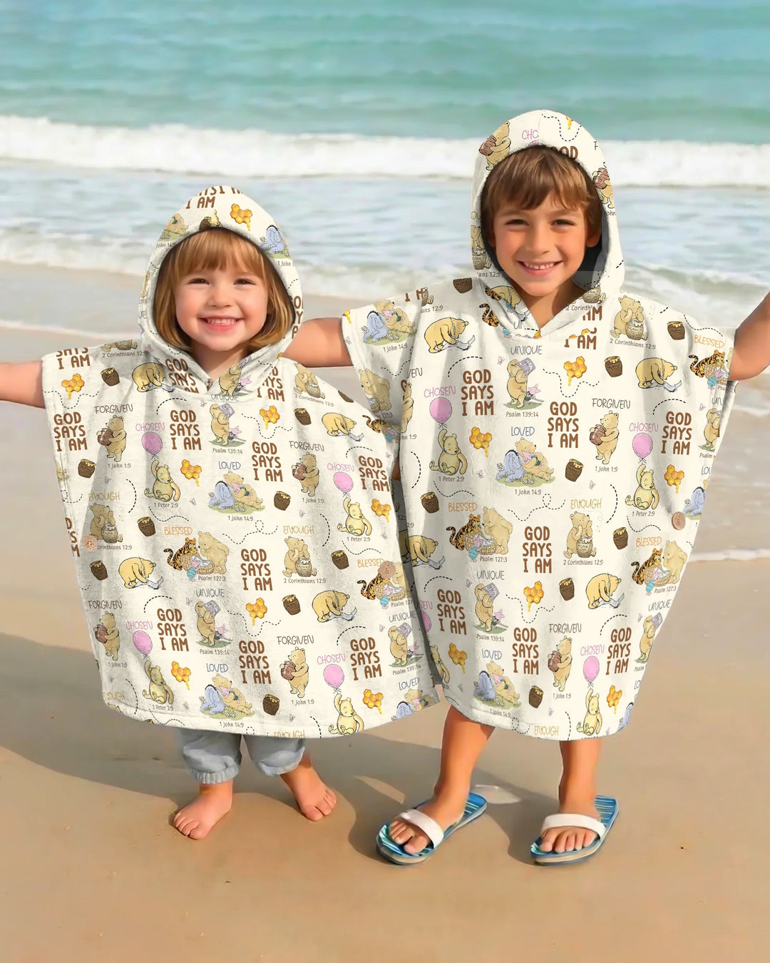 God Says I Am – Little Blessings Bamboo Swim Poncho