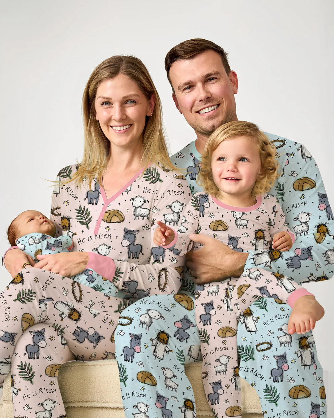 He Is Risen Easter Family Matching Convertible Zippy