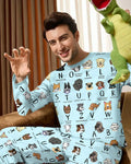 Funny Dogs Alphabet Bamboo Men's Pajama Set