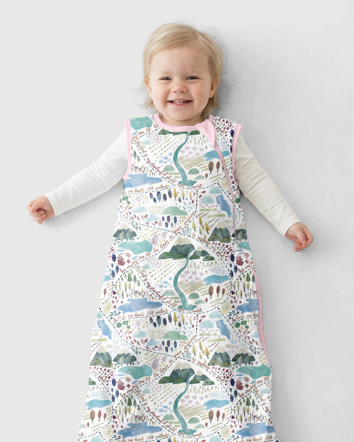 Whimsical Psalms 23 Map Bamboo Sleep Bag