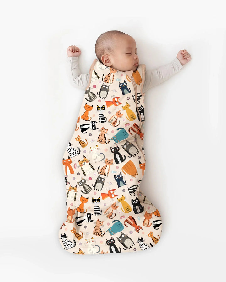 Goofy Mischief Cat Family Matching Bamboo Sleep Bag