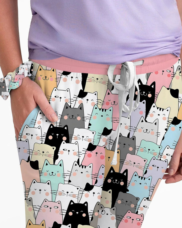 Purrfect Crowd Women Pajama Set