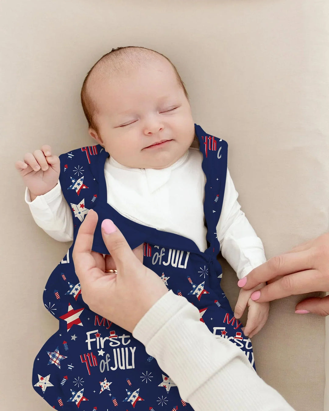 My First 4th of July Star Striped Bamboo Sleep Bag