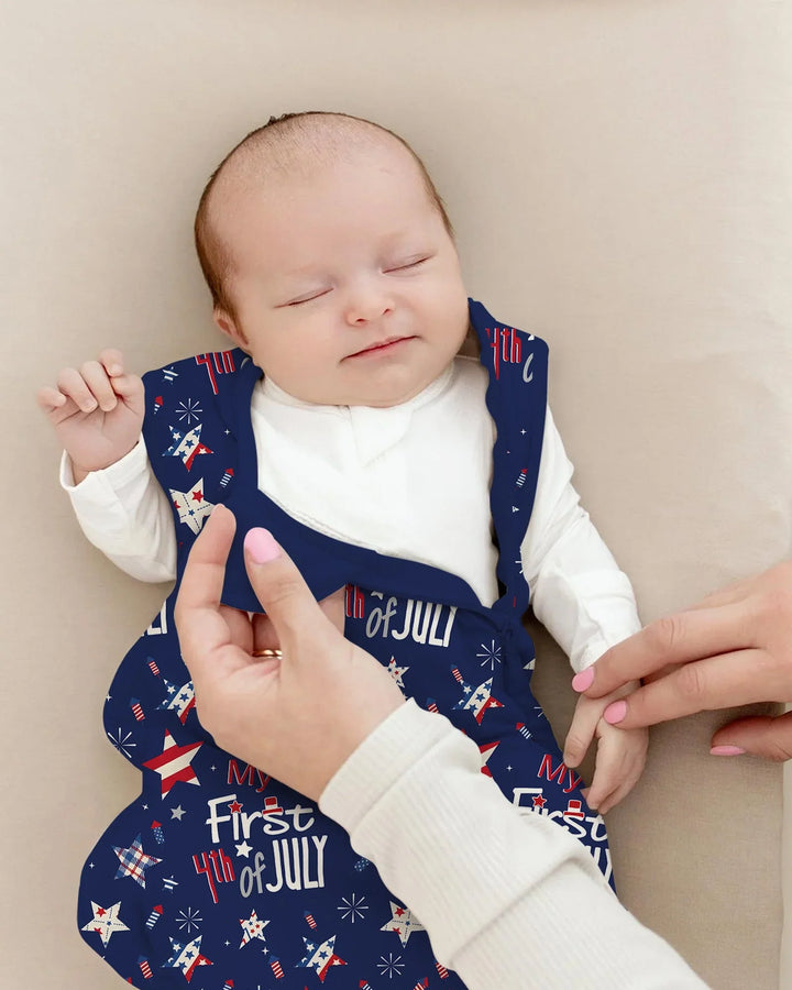 My First 4th of July Star Striped Bamboo Sleep Bag