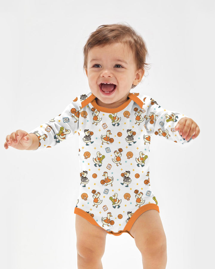 Silly Goose Playing Basketball Bamboo Bodysuit