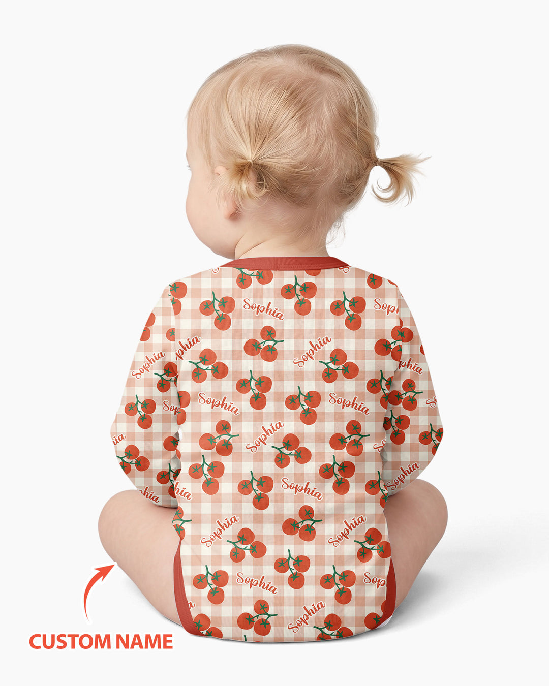 I Love You From My Head Tomatoes Custom Name Bamboo Bodysuit