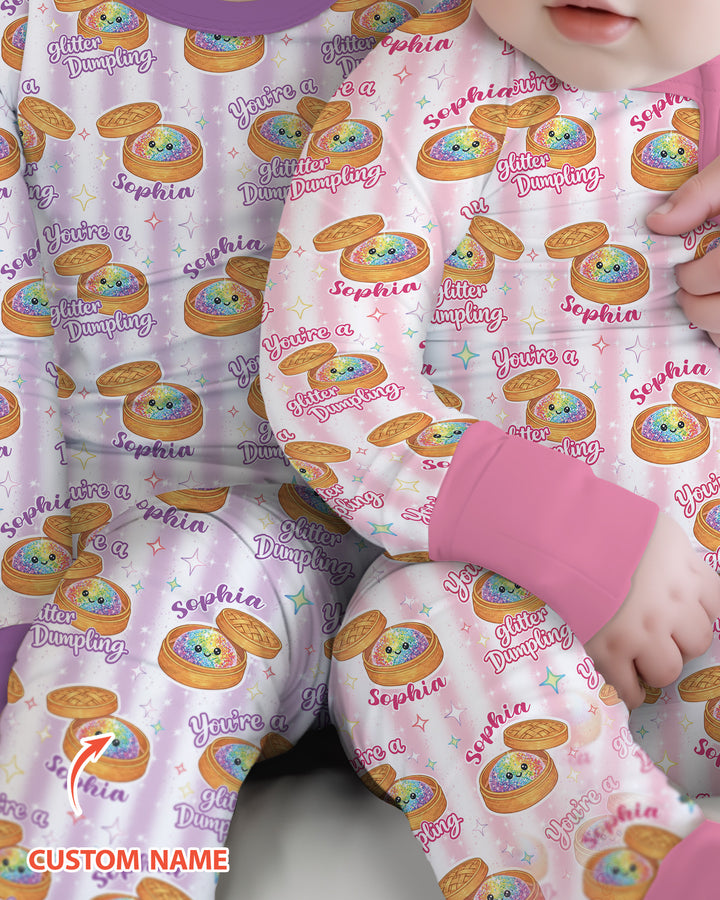 Personalized You're Glitter Dumpling Bamboo Convertible Zippy