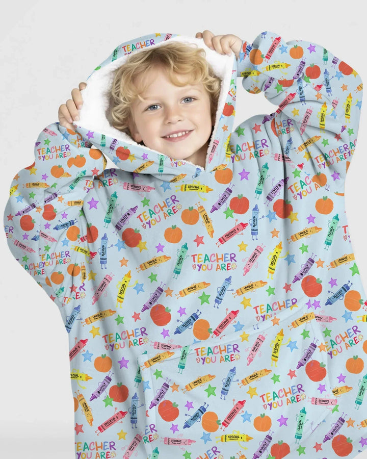 Teacher You Are Special Bamboo Blanket Hoodie