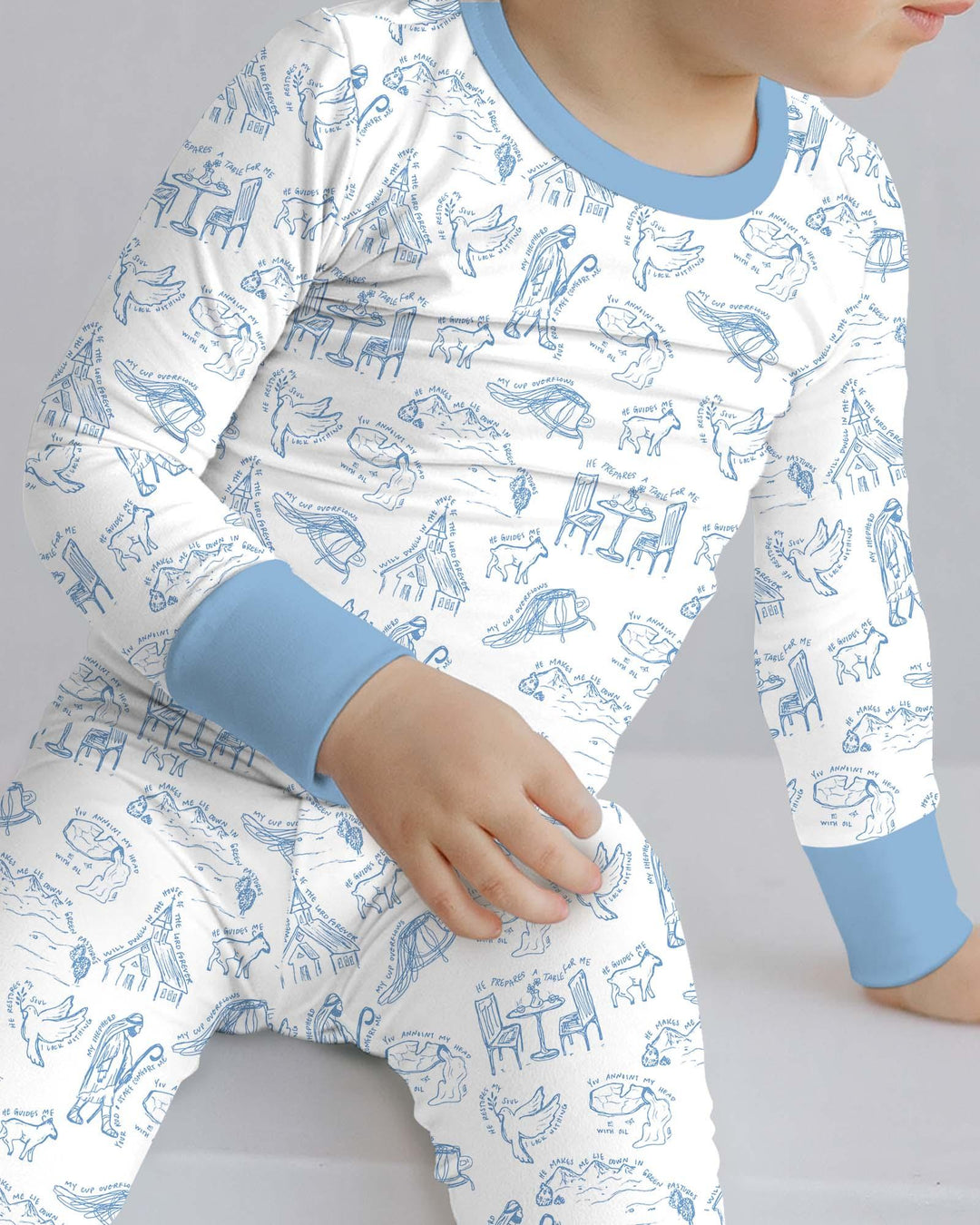 Zweiteiliges Langarm-Pyjama-Set mit Sommerfrüchten