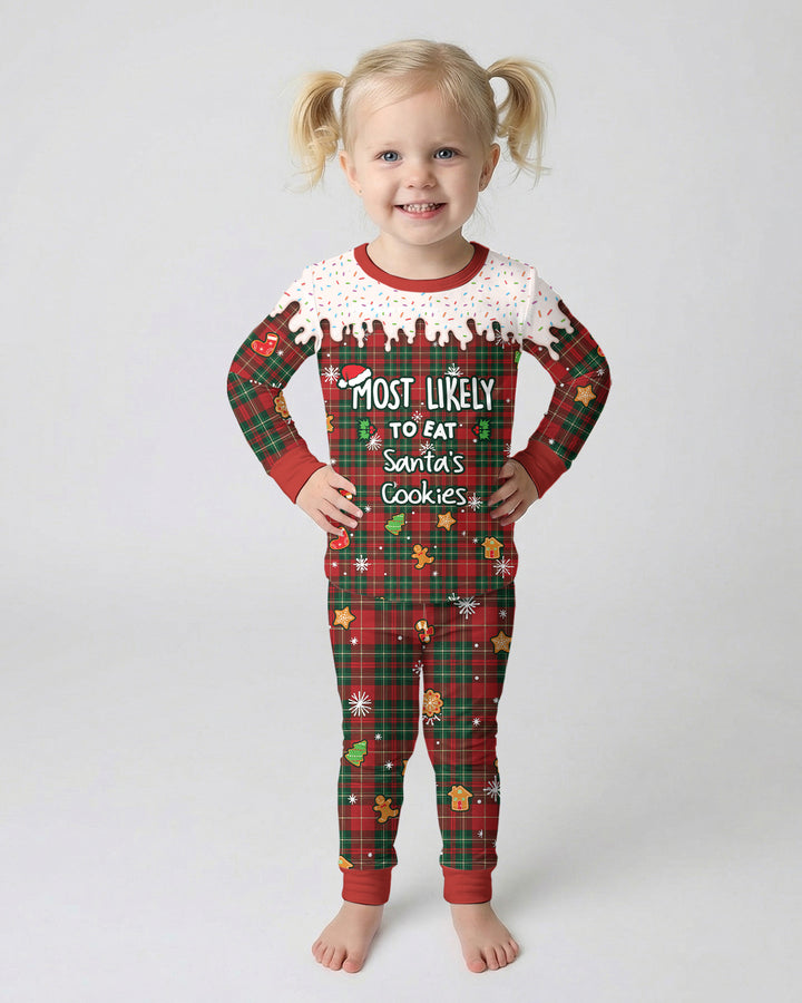 Funny Christmas Family Matching Bamboo Two Piece Long Sleeve Pajama Set