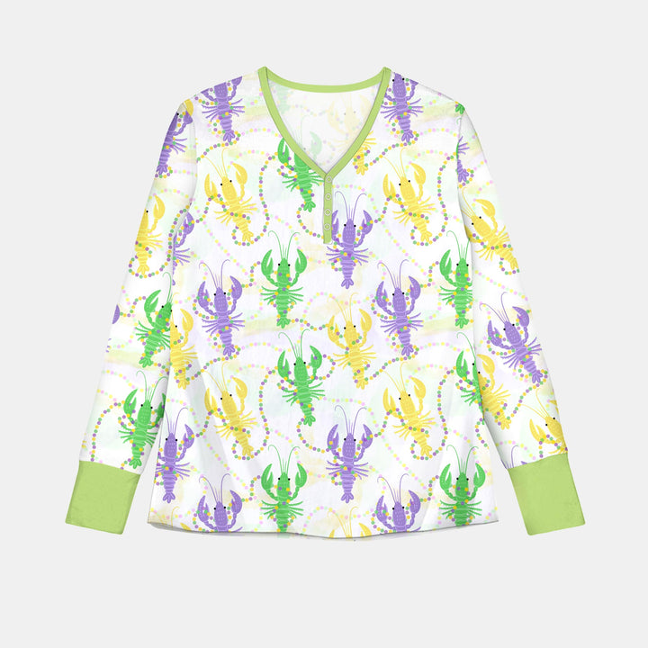 Mardi Gras Crawfish Family Matching Women Pajama Set