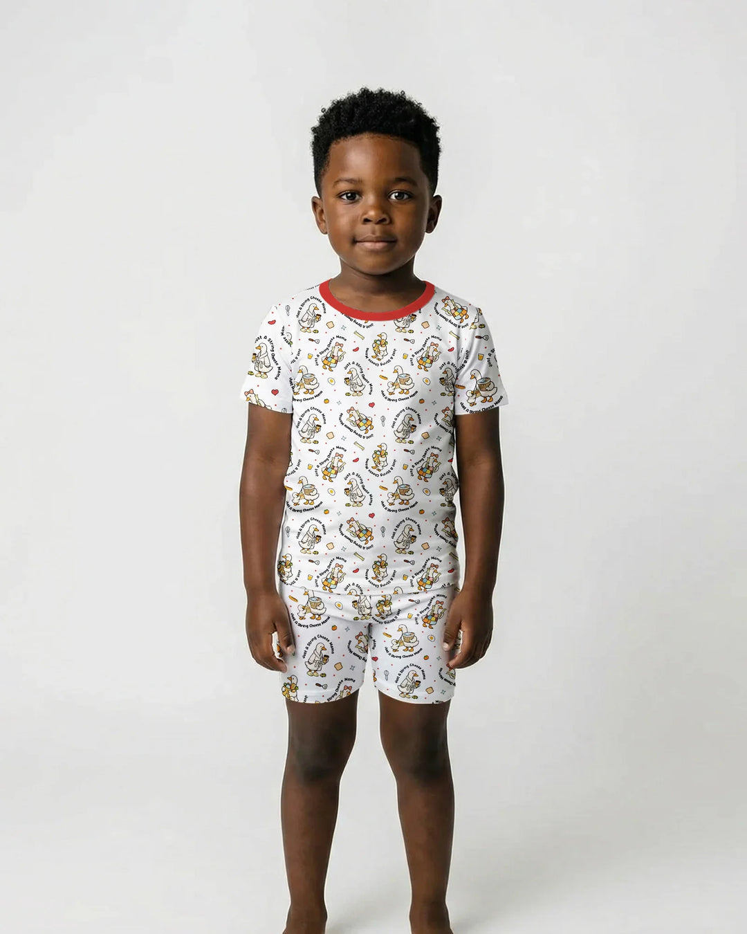 Just A String Cheese Mama Era Mommy & Me Bamboo Two Piece Short Sleeve Shorts Pajama Set