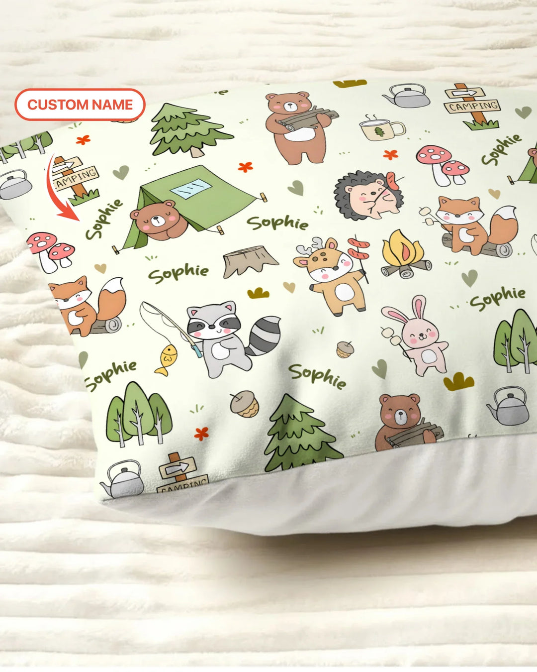 Custom Name Little Camp BuddiesBamboo Pillow Case