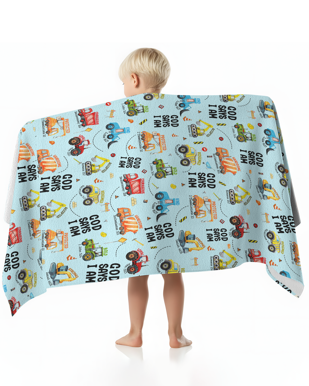 God Says I Am Boy Bamboo Beach Towel